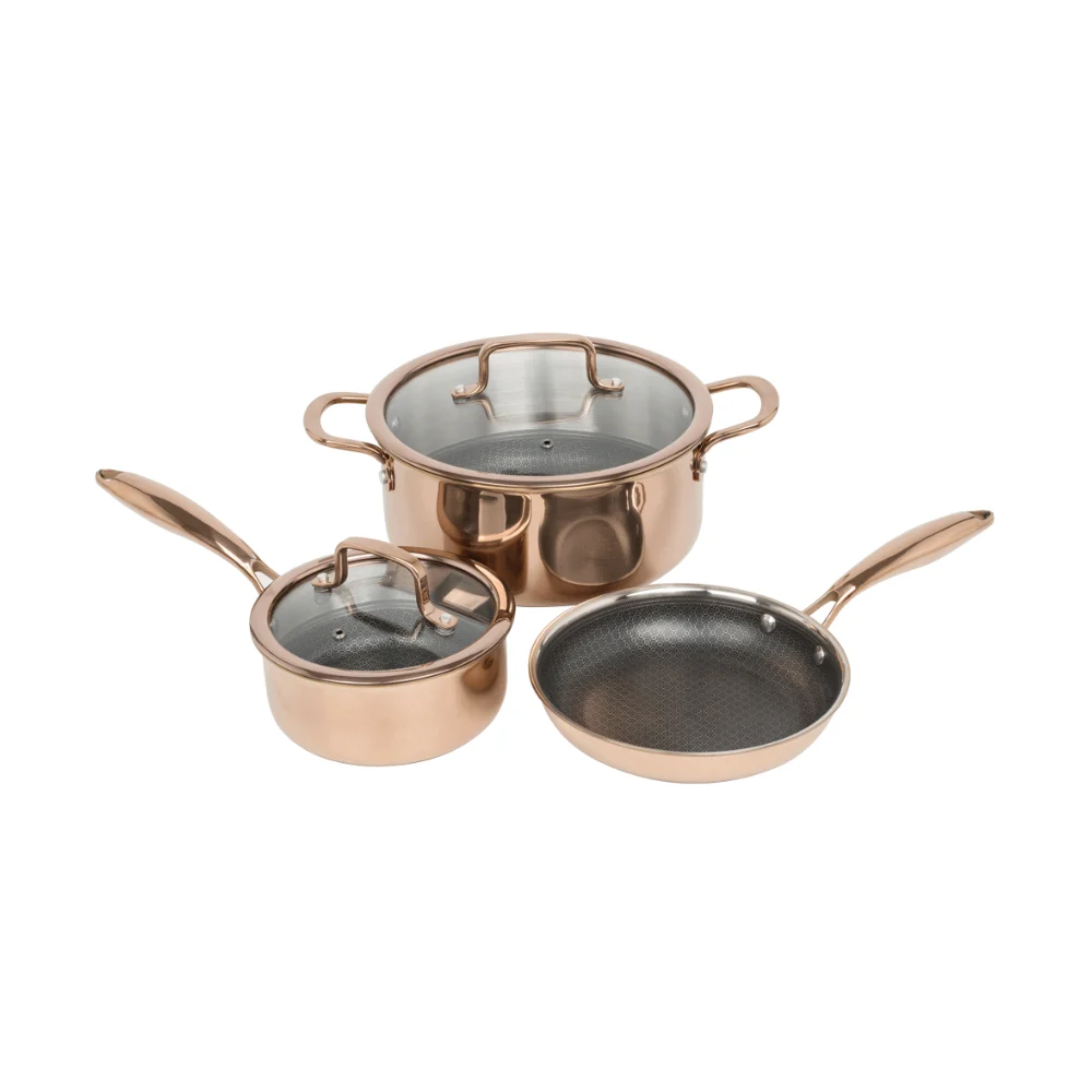 5PC tri-ply stainless cookware set