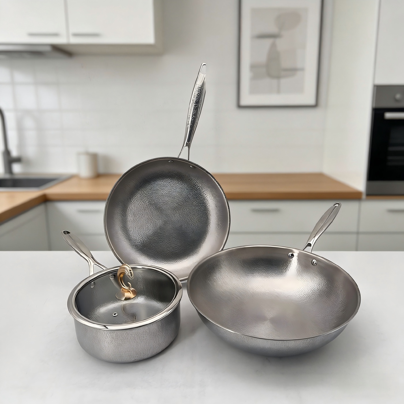 Tri-ply Titanium Cookware Set