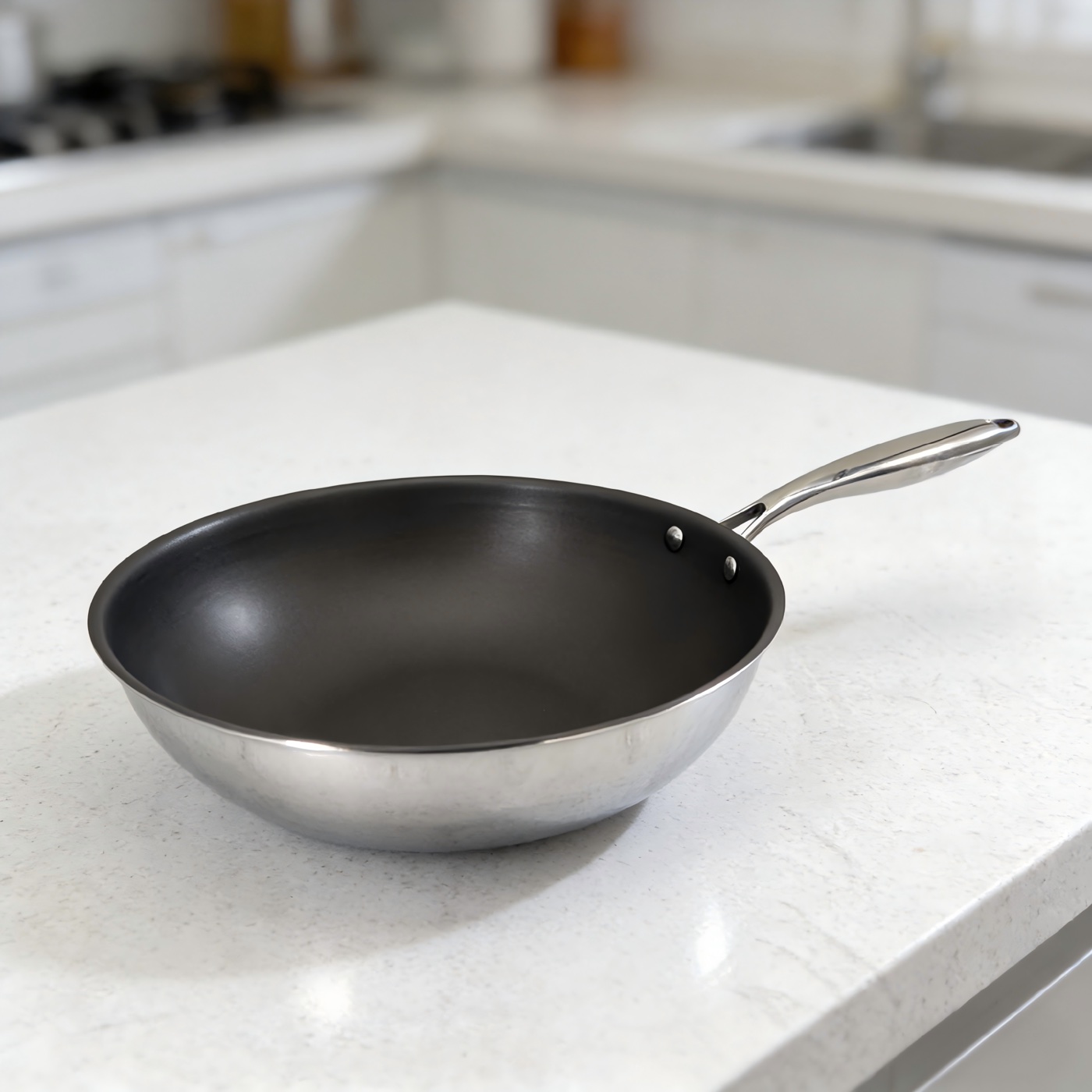 Tri-ply Titanium Non-Stick Wok