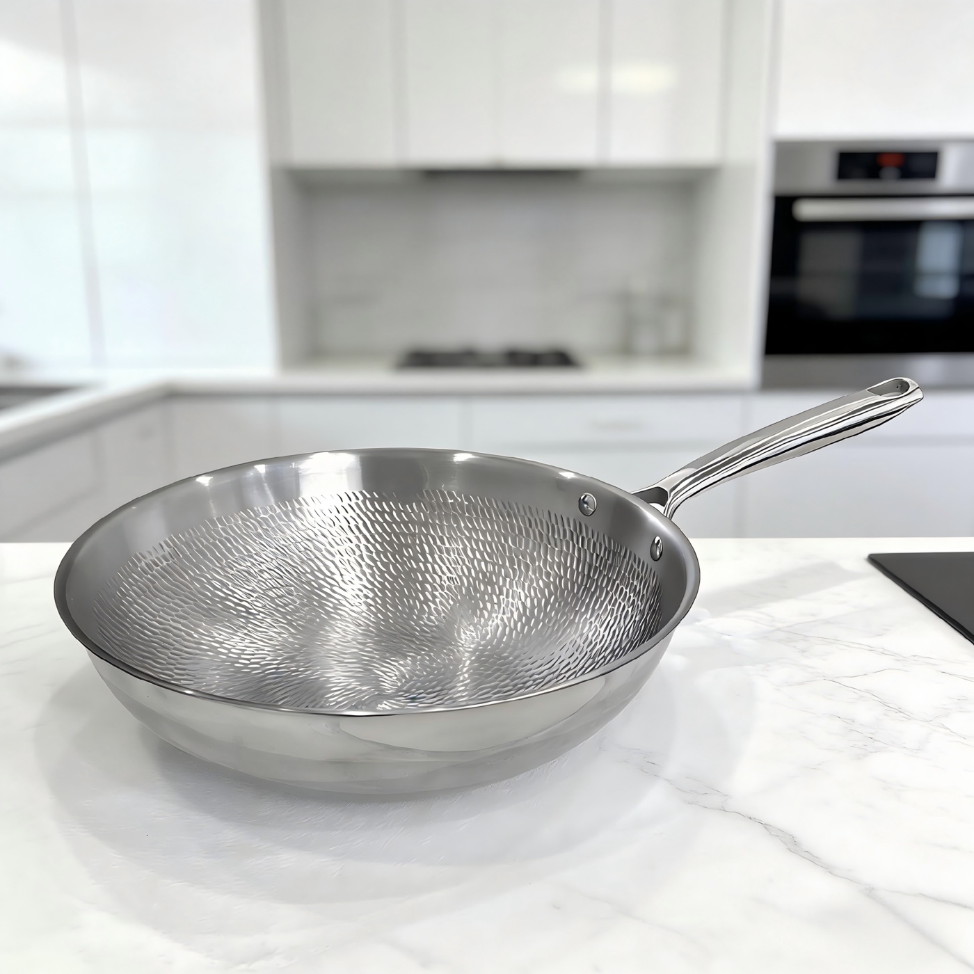 Tri-ply Titanium Wok